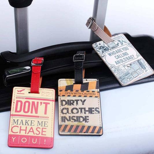 Etichette per bagagli, ideale per viaggi in areo.