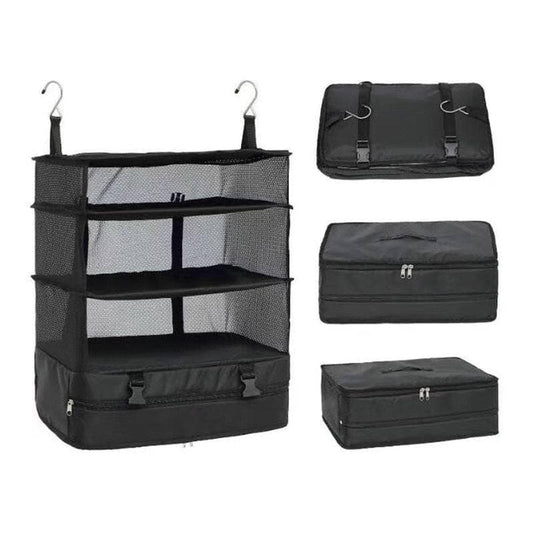 Black TV Household Goods Foreign Trade New Style Multifunctional Clothing Travel Storage Three-Layer Hanging Bag Travel Storage Bag